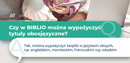 Czy w BIBLIO można wypożyczyć tytuły obcojęzyczne?